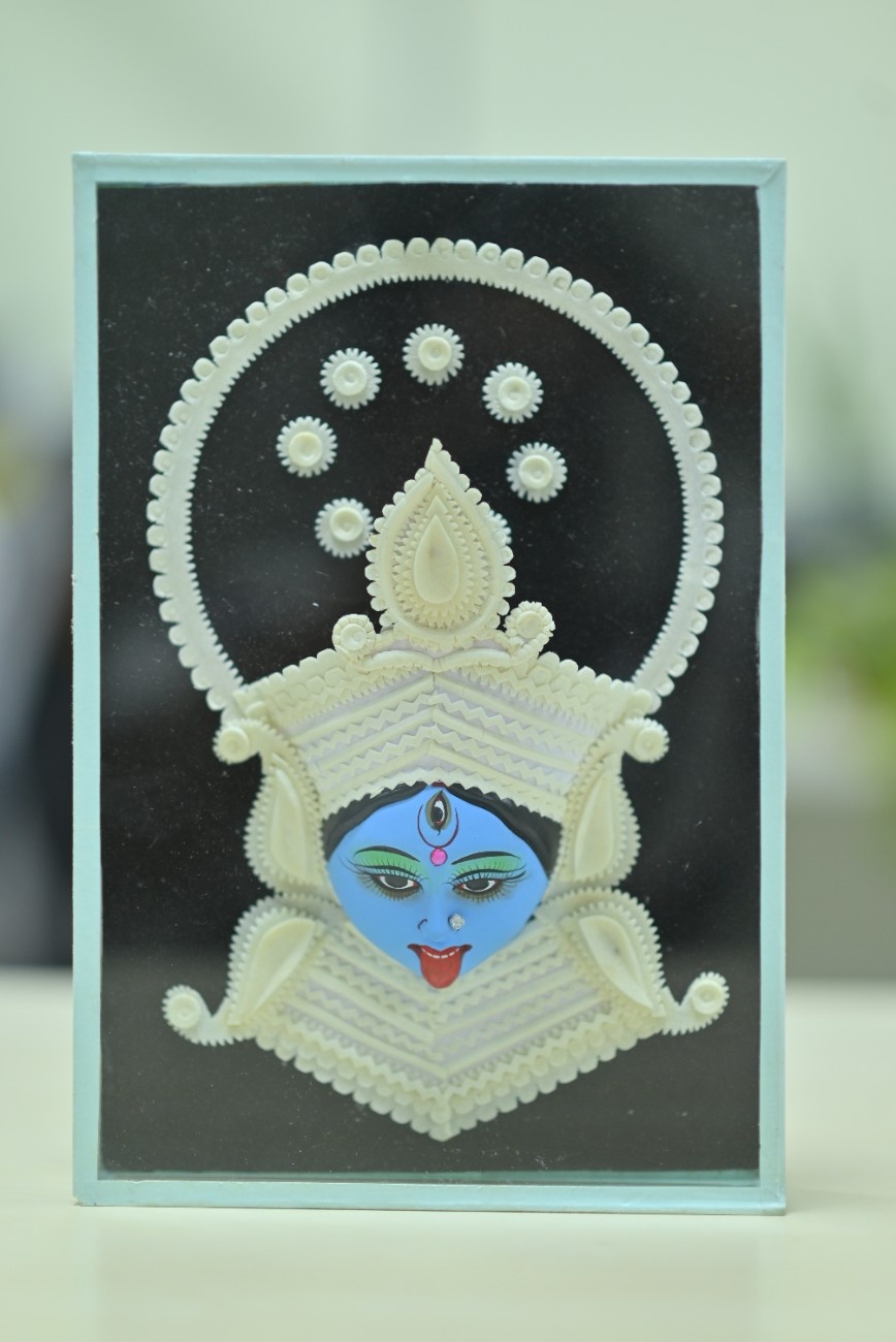 Sola Work Idol Kali Face Showpiece